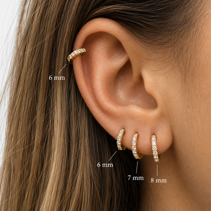 Estelle Huggie Hoop Earrings