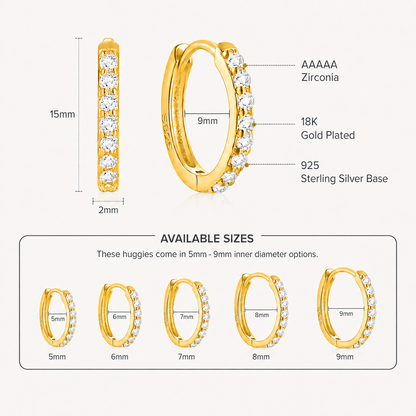 Estelle Huggie Hoop Earrings